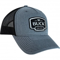 Бейсболка Buck Gray Logo Patch Cap, серо-черная купить в Севастополе