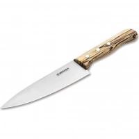 Кухонный шеф-нож Boker Tenera Chef’s Medium Ice Beech, 158 мм, сталь С75, рукоять белый бук купить в Севастополе