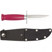 Нож с фиксированным лезвием Morakniv Scout 39 Safe Cerise, сталь Sandvik 12С27, рукоять береза, розовый купить в Севастополе