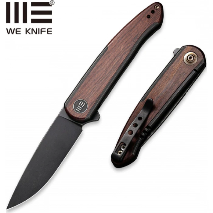 Складной нож WE Knife Smooth Sentinel Wood, CPM 20CV