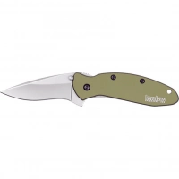 Складной полуавтоматический нож Kershaw Scallion Olive, сталь 420HC, рукоять алюминий купить в Севастополе